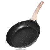 Jomdjmskes Antihaft Bratpfanne, 24 cm Schweizer Granit Beschichtung Omelette Pfanne Rutschfester...