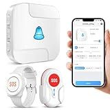 DAYTECH Notrufknopf für Senioren auf Handy, WiFi Tuya Smart Senioren Notfallknopf Alert System,...