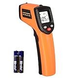 Infrarot Thermometer, berührungslos, digitale Laser-Temperaturpistole, Farbdisplay – 50 °C bis...