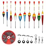 GETRICH 205 Stück Bleischrot Angeln, 10 Stück Angelposen Set, 3 Stück Wirbel Angeln Angelzubehör...