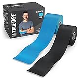 TRUETAPE Kinesiotapes - 2 Kinesiologie Tape Rollen (5m x 5cm) | wasserfestes & elastisches...