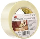 Scotch Filamentklebeband 8959 transparent 50mm x 50m – Kreuzgewebtes Glasfaser Spezialklebeband...