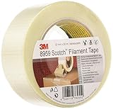 Scotch Filamentklebeband 8959 transparent 50mm x 50m – Kreuzgewebtes Glasfaser Spezialklebeband...