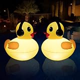 Schwimmende Poolbeleuchtung Solar, 41cm Wasserdichte Ente Pool Lichter, LED Gartenbeleuchtung Solar...