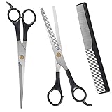 URAQT Haarschere Set, 2 Scharfe Professionell Scheren-Sets, Licht Einseitiger Effilierer, Scharfe...