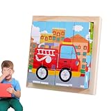 Würfelpuzzle – Lernpuzzle, Würfel-Puzzle für das Vorschulalter, 6 Puzzles in 1 (16 Stück),...