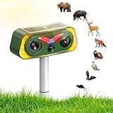 Katzenschreck Ultraschall Dualer Solar Eule, 2 Modus Tiervertreiber, IP68 Marderschreck mit LED...