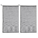 Toddmomy Wiederverwendbare Laubsäcke 2 Stück für Holzhäcksler Netzgewebe mit Kordelzug Große...