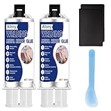 ALLONY Metallkleber Extra Stark, 200ML Metallkleber, Wasserfest Hitzebeständig, Zwei Komponenten...