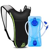 GIEMIT Trinkrucksack, Trinkrucksack mit 2 l Wasserblase für Damen und Herren, isolierter...