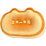 HiyyFloy Toastbrot-Kissen, Lustiges Plüschkissen in Brotform, Weiches Sofakissen Gesichtsausdruck,...