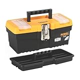 Perel Werkzeugkoffer Kunststoff leer, Werkzeugkasten leer, Werkzeugbox, Werkzeug Organizer Box, Tool...