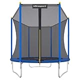 Ultrasport Gartentrampolin Uni-Jump, Kindertrampolin, Ø 244 cm, Trampolin Komplettset inklusive...