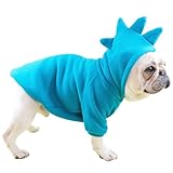 CHEERTAILS Französische Bulldogge, Dinosaurier-Kostüm, Hunde-Kapuzenpullover für kleine Hunde,...