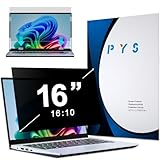 PYS Laptop Blickschutzfolie 16 Zoll Anti Spy Blaulicht Blendfrei Sichtschutz Folie 16:10 Abnehmbarer...