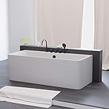 Tronitechnik® Badewanne Saria Maße ca. 170 x 80 x 58cm Wanne, inkl. Schwarze Armatur - Füllmenge...
