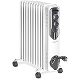 TROTEC Radiator Heizung TRH 21 E – Heizleistung 1000 W / 1500 W / 2500 W – Elektro Heizkörper,...