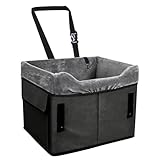 Autositz Für Hunde | Waschbarer Plüsch-Reisesitz,Hunde Autobett mit Aufbewahrungstaschen,Für...