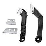 HOMSFOU Fliesenreinigungsset mit Schrägem Ecken und Fugenkratzer Praktischer Spachtel und Cutter...