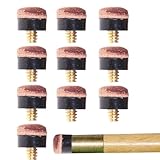 SIRLOMU 10 Stück Ersatz-Schraubspitzen, Billard Queue Spitzen, Queue Spitzen Ersatz Schraub-Tipps,...