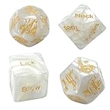 4 Stück Würfel Spiel, Sex-Würfel-Set für Paare, Spielen Würfel Erotischer Würfel für Paare,...
