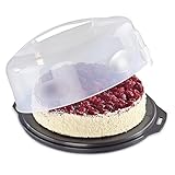 Xavax Kuchen-Transportbox rund mit Deckel Kuchenbehälter 31,5 cm Durchmesser, Innenhöhe 8...