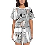YHLKLWKSZC Süßes Koala-Pyjama-Set für Mutter und Baby, kurzärmelig, weich, atmungsaktiv,...