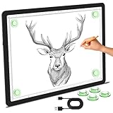 Phylosal Magnetisches A4-Lichtpad, superhelle Lichtbox mit Seitentaste, Diamant-Kunst-Lichttafel,...