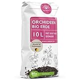 Bio Orchideenerde 10 L Dünger und Wurzelaktivator - Lockere Orchideen Erde ideal zum Umtopfen -...