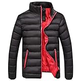 Steppjacke Herren Leicht - Winterjacke Herren Daunenjacke Mit Stehkragen Weicher Comfort Fit Warme...