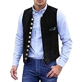 Trachtenweste Herren Oktoberfest Outfit Ärmellose Trachtenjacke Große Größen Trachtenwesten...