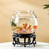 Kugelaquarium Bruchsicherer Kunststoff Fischschale,Goldfischaquarium,Kleine klare runde Fischschale...