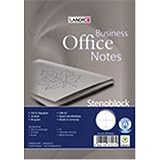 Landré 100050287 Stenoblock RCP - recycling 60 g/qm, A5, liniert mit roter Mittellinie, 40 Blatt