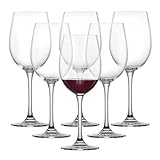 SCHOTT ZWIESEL Rotweinglas Classico (6er-Set), klassische Kristallgläser für Rotwein oder Wasser,...