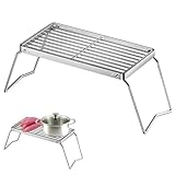 Klappbarer Grillrost 30 x 16 cm Campinggrillrost, Outdoor Grillgitter zum Aufstellen Rost...