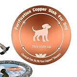 Vogeltränke aus Kupfer, 10 cm, verstärktes Kupfer, natürliche Scheibe, Metall-Vogeltränke, für...