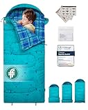 Kingcamp Kinderschlafsack aus Baumwolle Flanell, warm und komfortabel Deckenschlafsack...