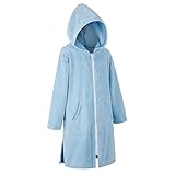 DiaryLook Strandtuch mit Kapuze für Kinder, Poncho, Handtuch mit Reißverschluss, schnell...