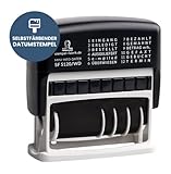 STEMPEL-FABRIK Datumstempel S120/WD/Selbstfärbender Stempel mit Datum & Texten (Eingangstempel,...