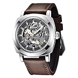 BENYAR - Uhren Herren Uhr Automatik Mechanische Armbanduhr | Lederband | Goldene Bewegung | 45 mm...