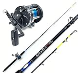 FLADEN Fishing Norwegen Angelset Combo Boot Hochsee Rute 2,10m 20-30 lbs/Bootsrute + Multirolle +...