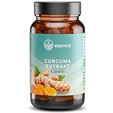 Esenca Curcuma Extrakt Kapseln – 120 Stück – Hochdosiert mit 95% Curcuminoiden & Piperin, Vegan...