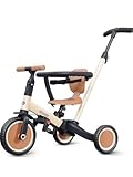 newyoo 5 in 1 Laufrad Dreirad, Dreirad ab 1-3 Jahr, Kinderdreirad mit schubstange, Kinderfahrrad,...