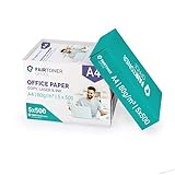 FairToner Druckerpapier standard Kopierpapier (5x 500) für Inkjet und Laserdrucker geeignet, 2.500...