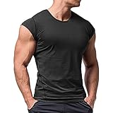 Herren Sportlich T-Shirts Tees Kurz Ärmel Bodybuilding Trainieren Ausbildung Fitness Tops Crew Hals...