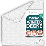 KNERST® Winterbettdecke PolarDream - atmungsaktive und temperaturausgleichende Winterdecke - extra...