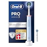 Oral-B PRO 3 3000 Elektrische Zahnbürste, 2 CrossAction Aufsteckbürsten, mit 3 Putzmodi und...