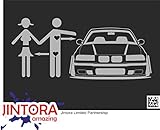 Jintora Aufkleber für Auto - Autoaufkleber - JDM - Die cut - i love cars - i love cars e 36-196x99...