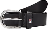 Tommy Hilfiger Damen Gürtel New Danny Belt Ledergürtel, Schwarz (Masters Black), 95 cm