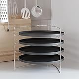 Furniture Home Tools Pizza-Pfannen mit Gestell, 28 cm, Stahl, 4 Stück